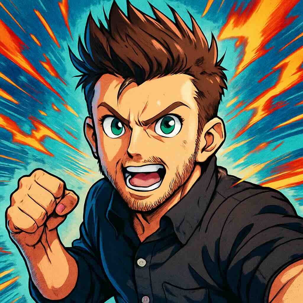 Anime style AI-generated portrait
